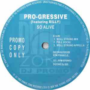 Pro-Gressive Featuring Billy  - So Alive download free